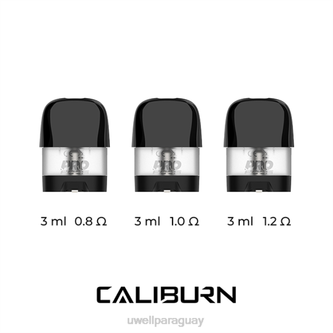 R8Z0K45 - UWELL precio Cartucho de cápsulas vacías de 3 ml UWELL CALIBURN X vainas de repuesto | 2 paquetes